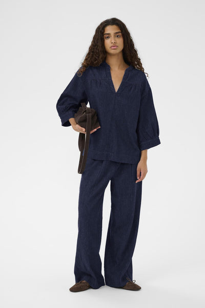 SLChaman Toledo Blouse 3/4 Dark Blue Denim - 301728 - 30408903 Thumbnail