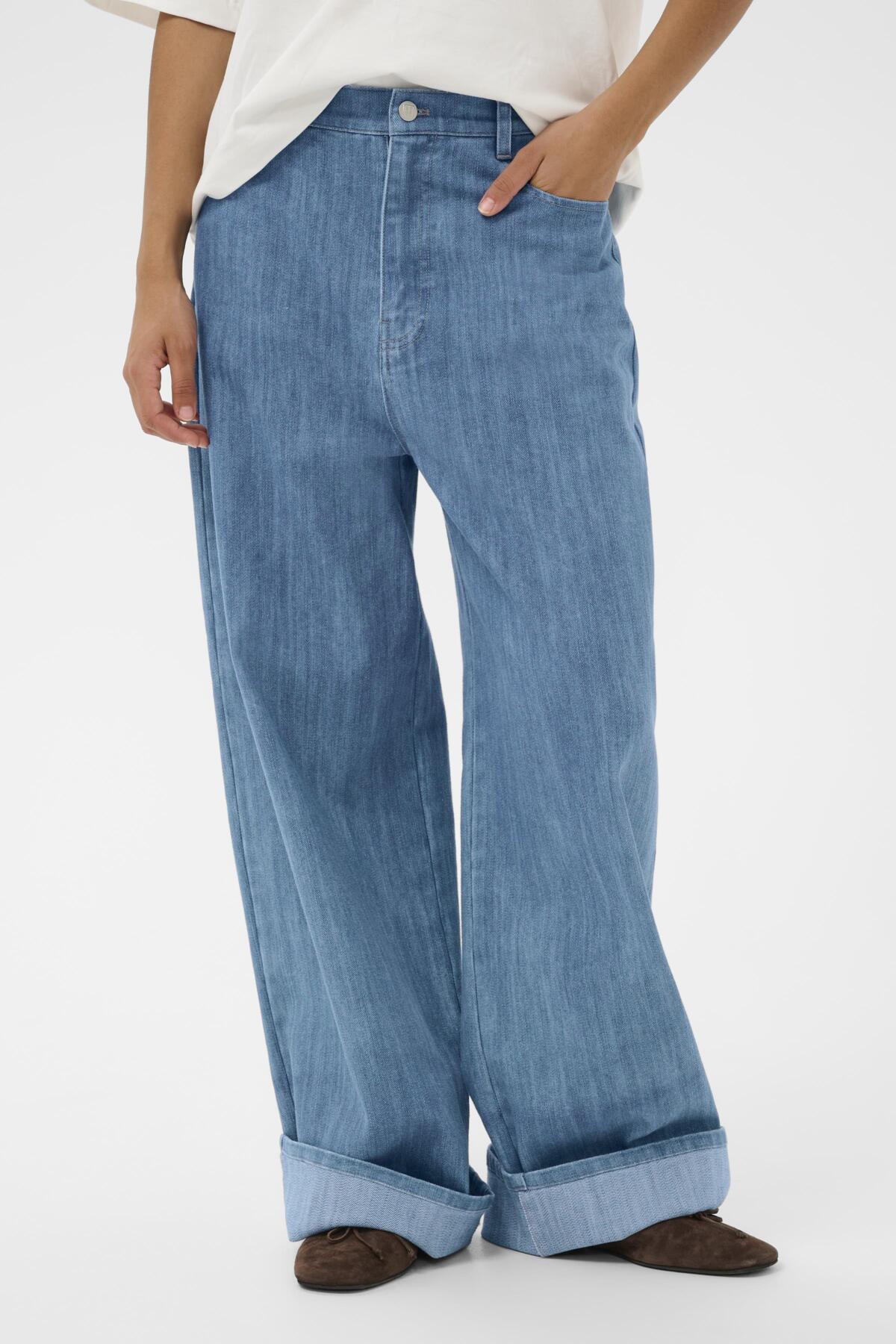 SLNinnie Fold-Up Jeans Medium Blue Denim - 301130 - 30408928