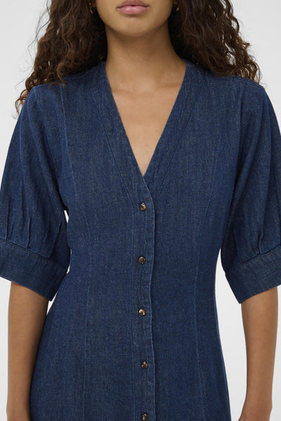 SLChaman Daria Dress Dark Blue Denim - 301728 - 30408962 Thumbnail