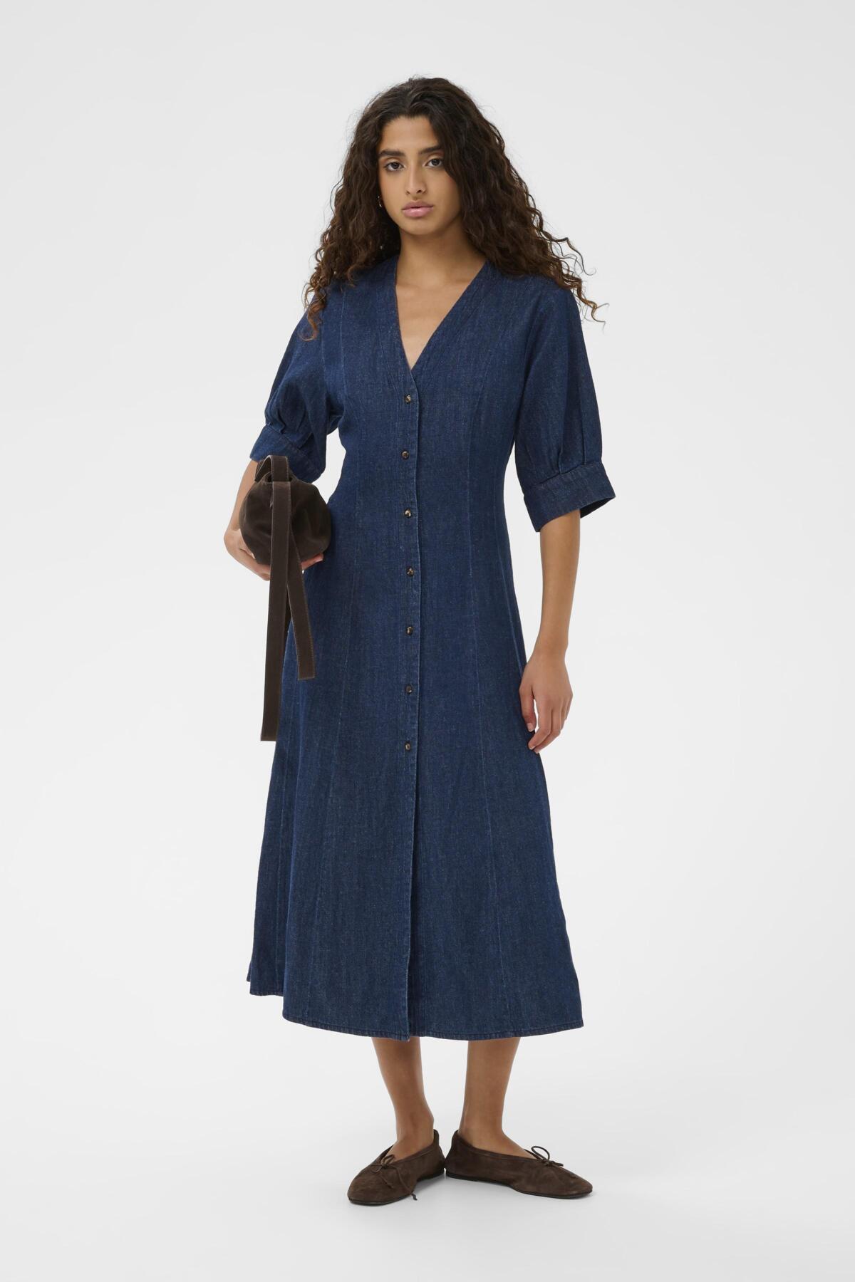SLChaman Daria Dress Dark Blue Denim - 301728 - 30408962