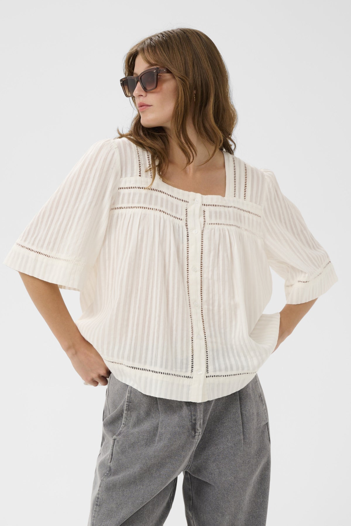 SLBianca Blouse Broken White - 111001 - 30408982