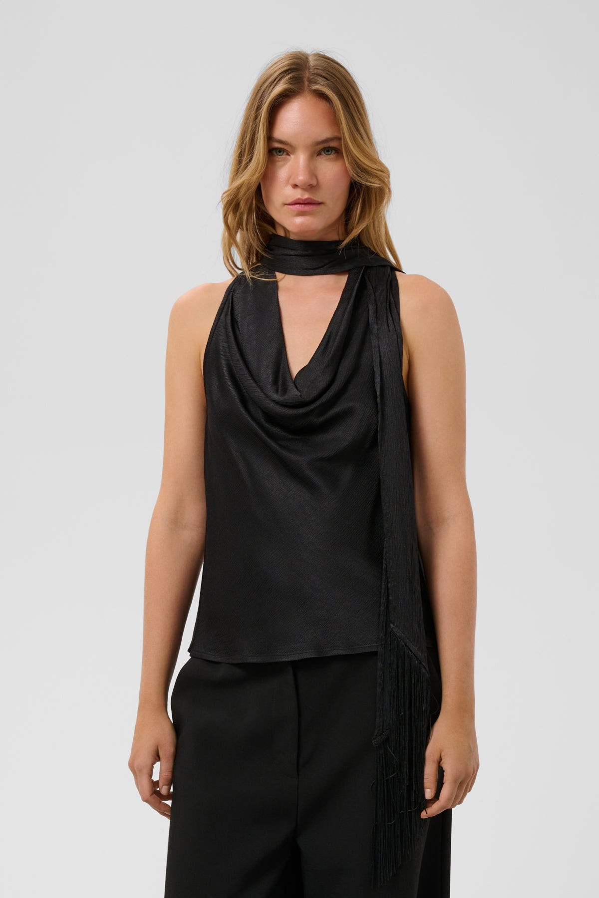 SLMirabella Aragat Scarf Blous Black - 194008 - 30409517