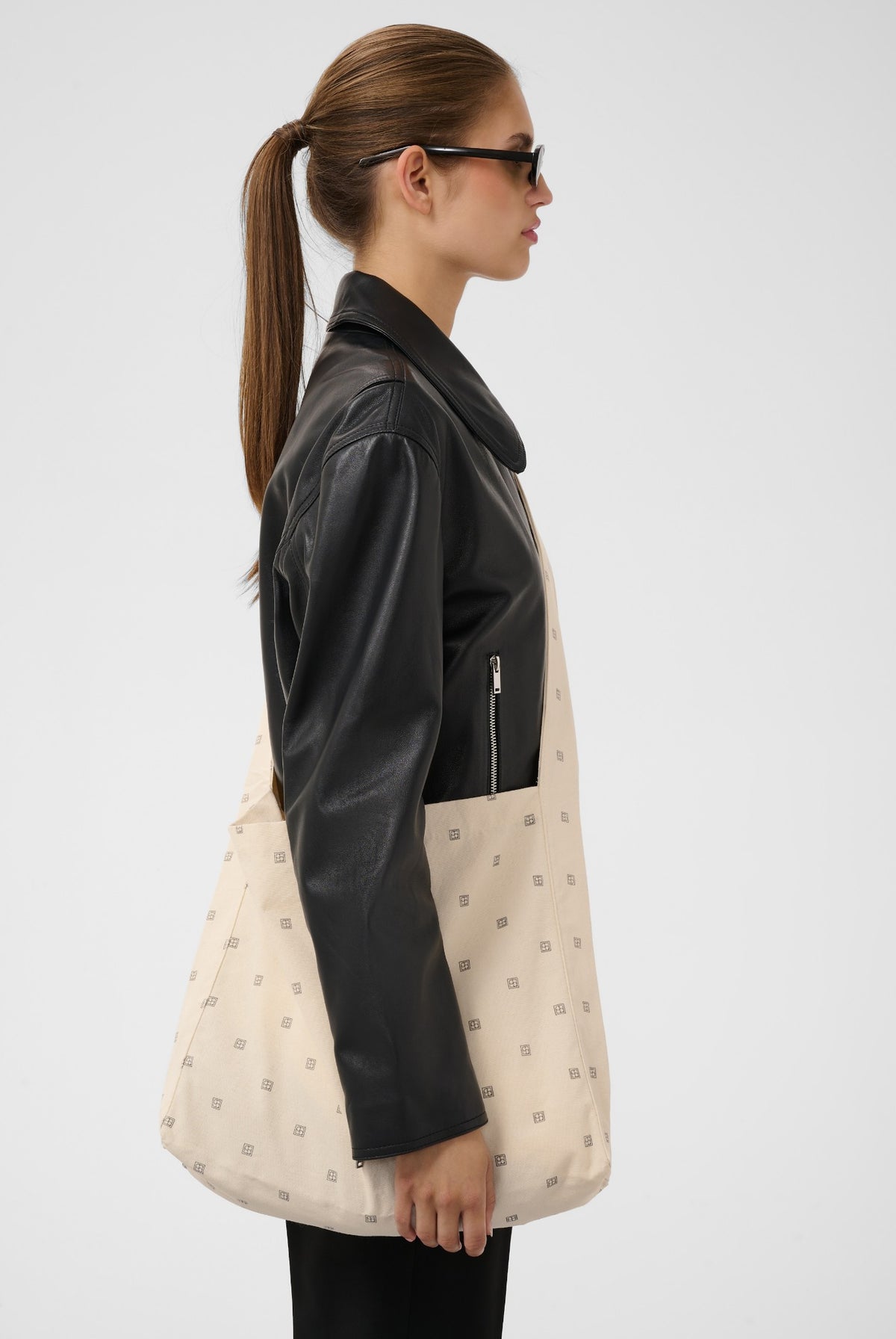 SLCross Body Logo Bag Mini Monogram Oatmeal Print - - 30409596