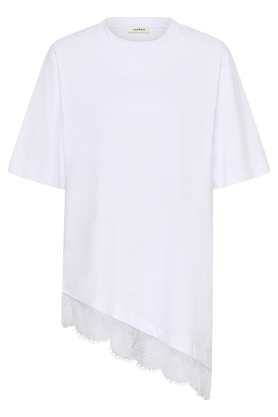 SLJina Lace Tee Bright White - 110601 - 30409760 Thumbnail