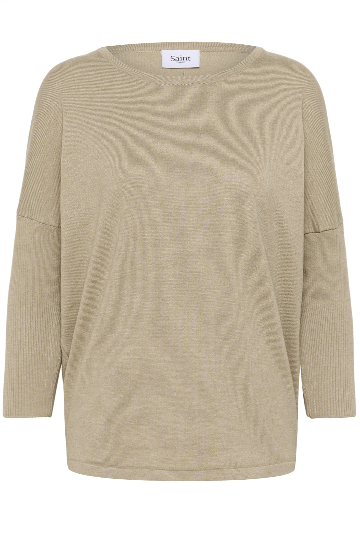 A2561, MilaSZ R-Neck Pullover Plaza Taupe Melange - 30500003