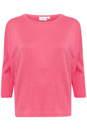 A2561, MilaSZ R-Neck Pullover Fruit Dove Melange - 30500003
