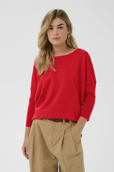 A2561, MilaSZ R-Neck Pullover Valiant Poppy - 181549 - 30500003 Thumbnail