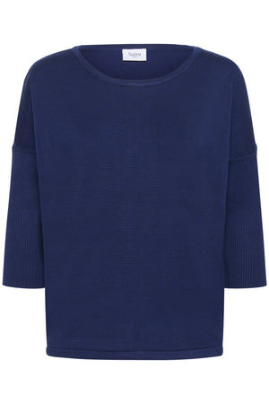 A2561, MilaSZ R-Neck Pullover Navy Peony - 194029 - 30500003