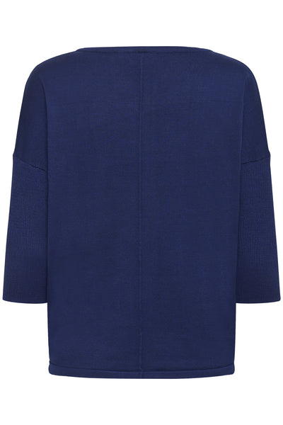 A2561, MilaSZ R-Neck Pullover Navy Peony - 194029 - 30500003 Thumbnail
