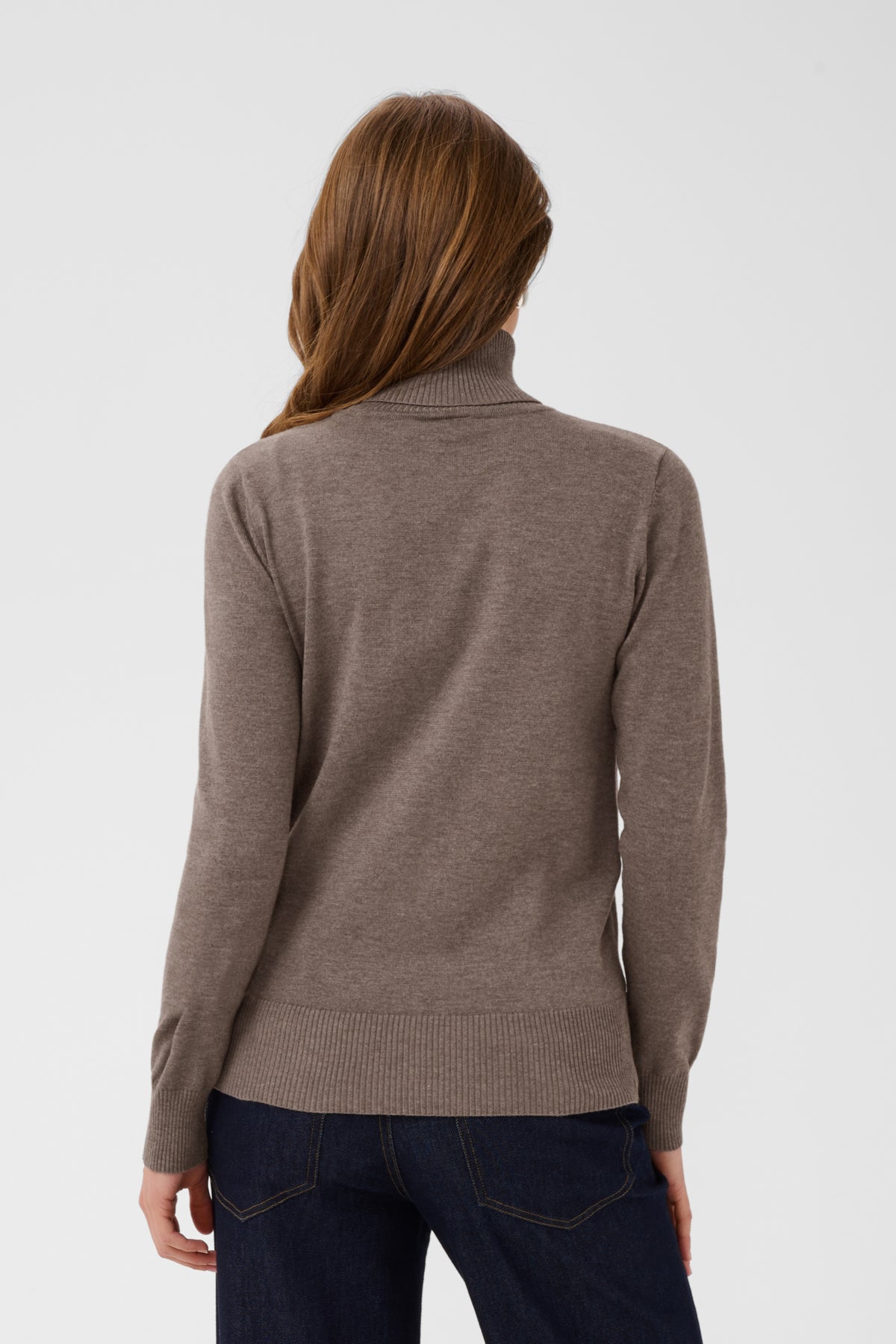 J2046, MilaSZ Rollneck Pullove Mink Melange - 1914301 - 30500018