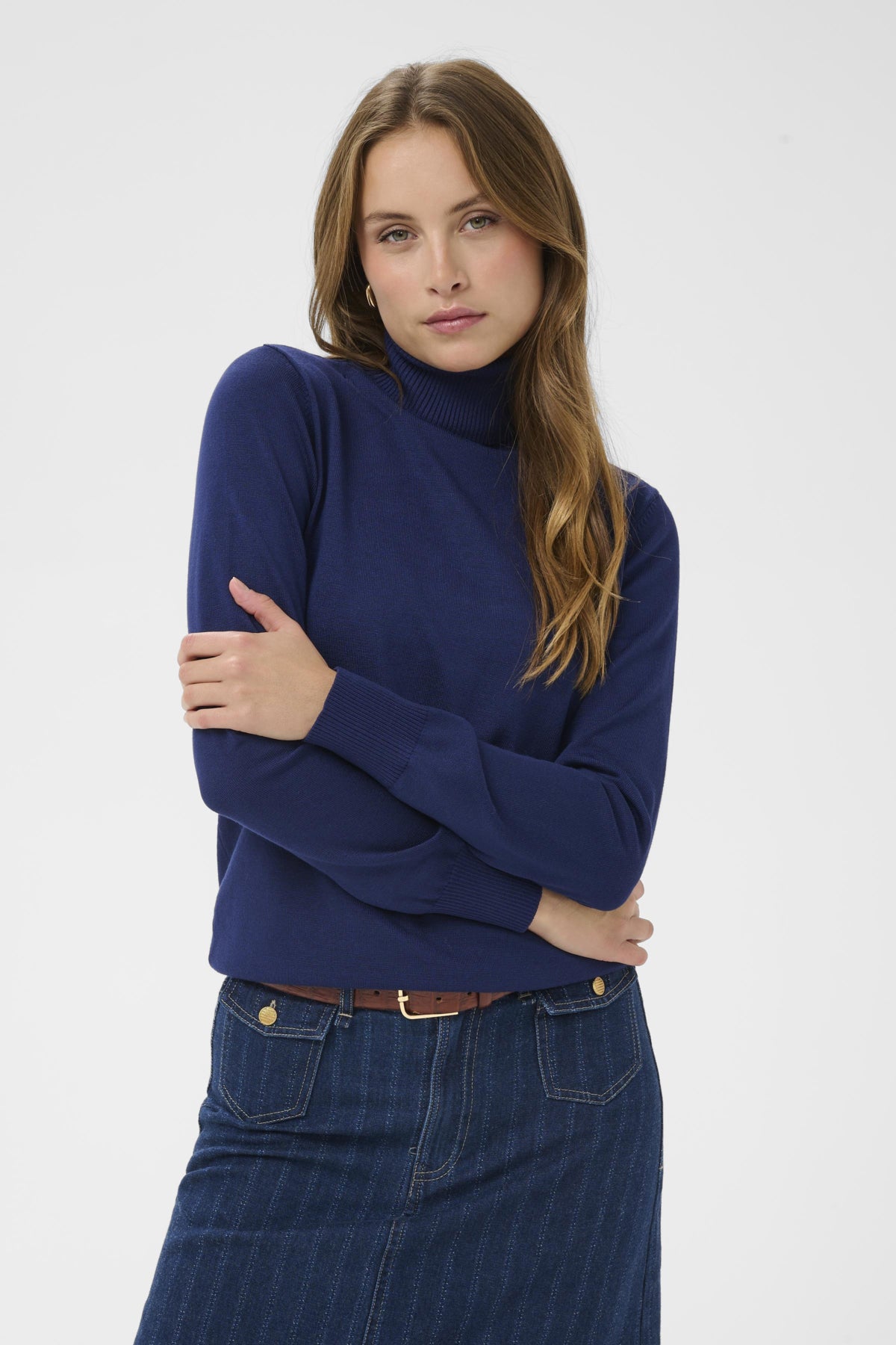 J2046, MilaSZ Rollneck Pullove Navy Peony - 194029 - 30500018