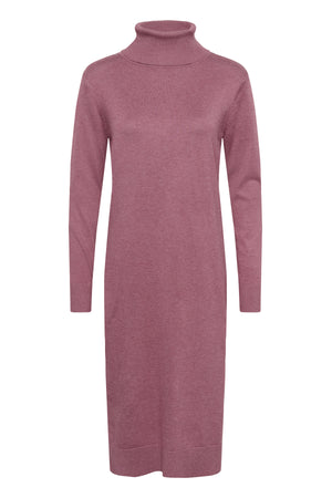 U6801, MilaSZ Rollneck Dress Red Violet Melange - 30501696