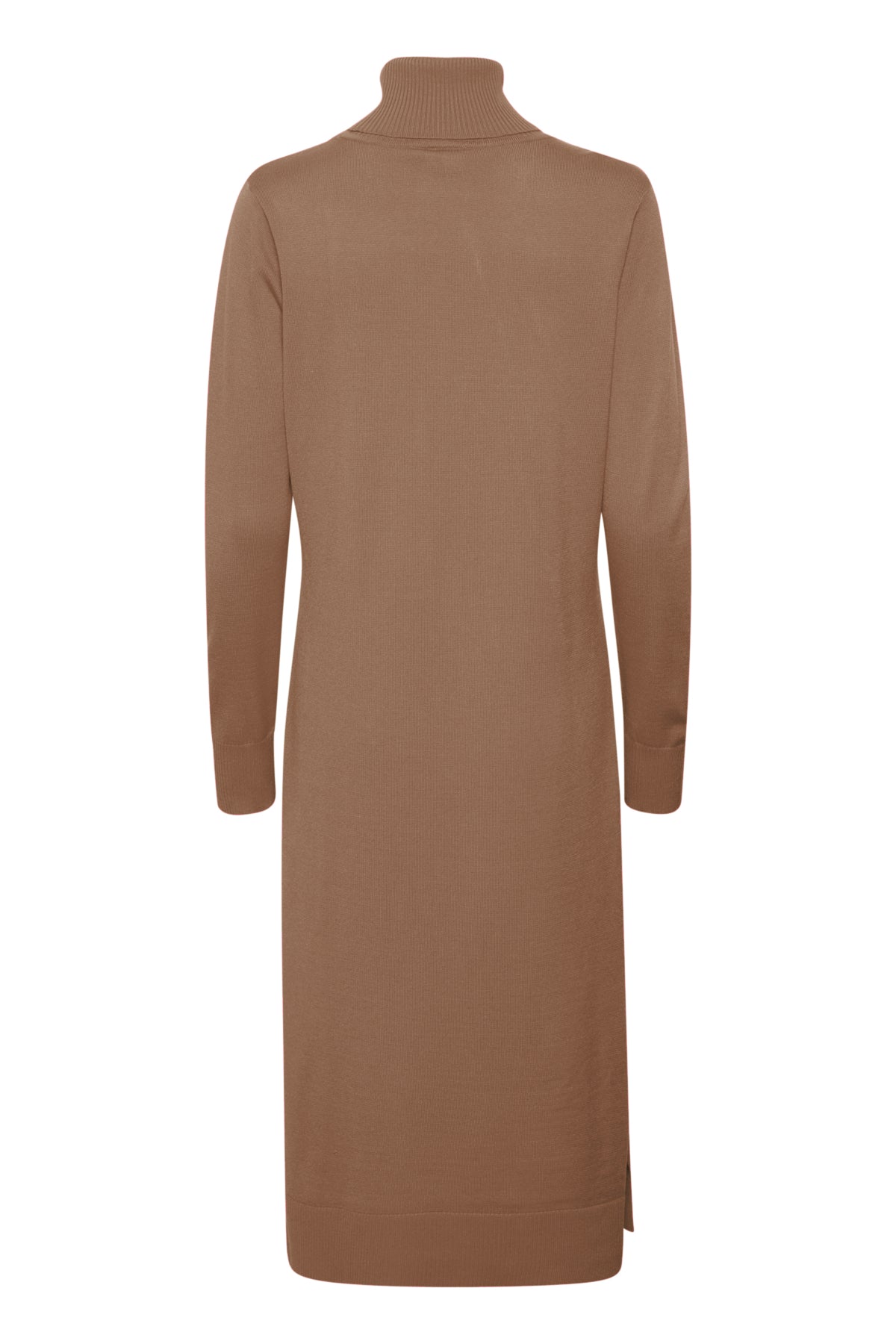 MilaSZ Roll Neck Long Dress Shitake Melange - 30511420