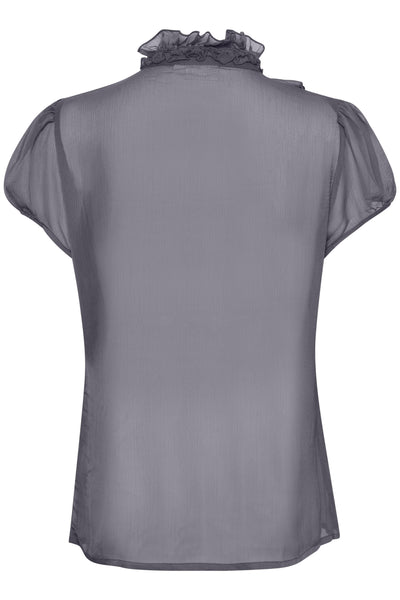 LiljaSZ Crinkle SS Shirt Ombre Blue Thumbnail