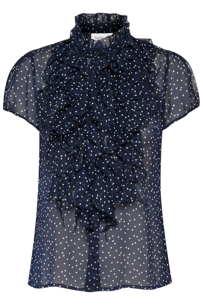LiljaSZ Crinkle SS Shirt Baritone Ice Mini Hearts - 30512464 Thumbnail