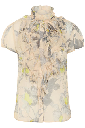 LiljaSZ Crinkle SS Shirt 30512464 Amberlight Clematis Blooms