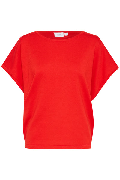 MilaSZ R-N SS Pullover Flame Scarlet - 30513284 Thumbnail