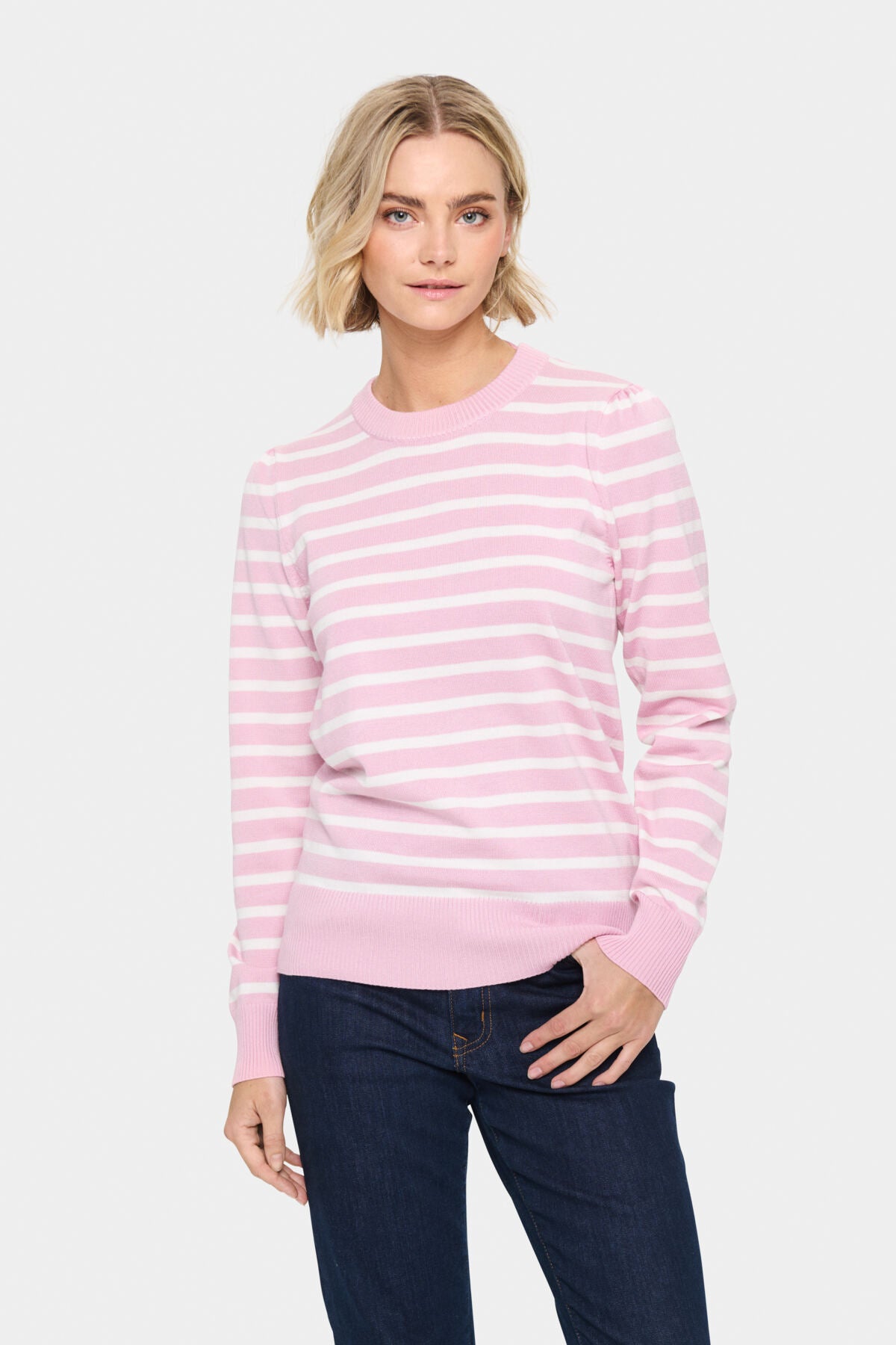 MilaSZ Striped Pullover Pink Nectar/Ice Mel Stripe - 30513355