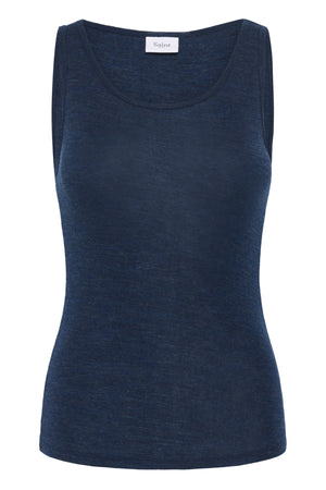 GarimaSZ Wool Tank Top Pageant Blue Melange - 30513524