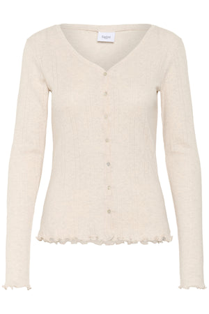 GruSZ Cardigan Brown Rice Melange - 30513541