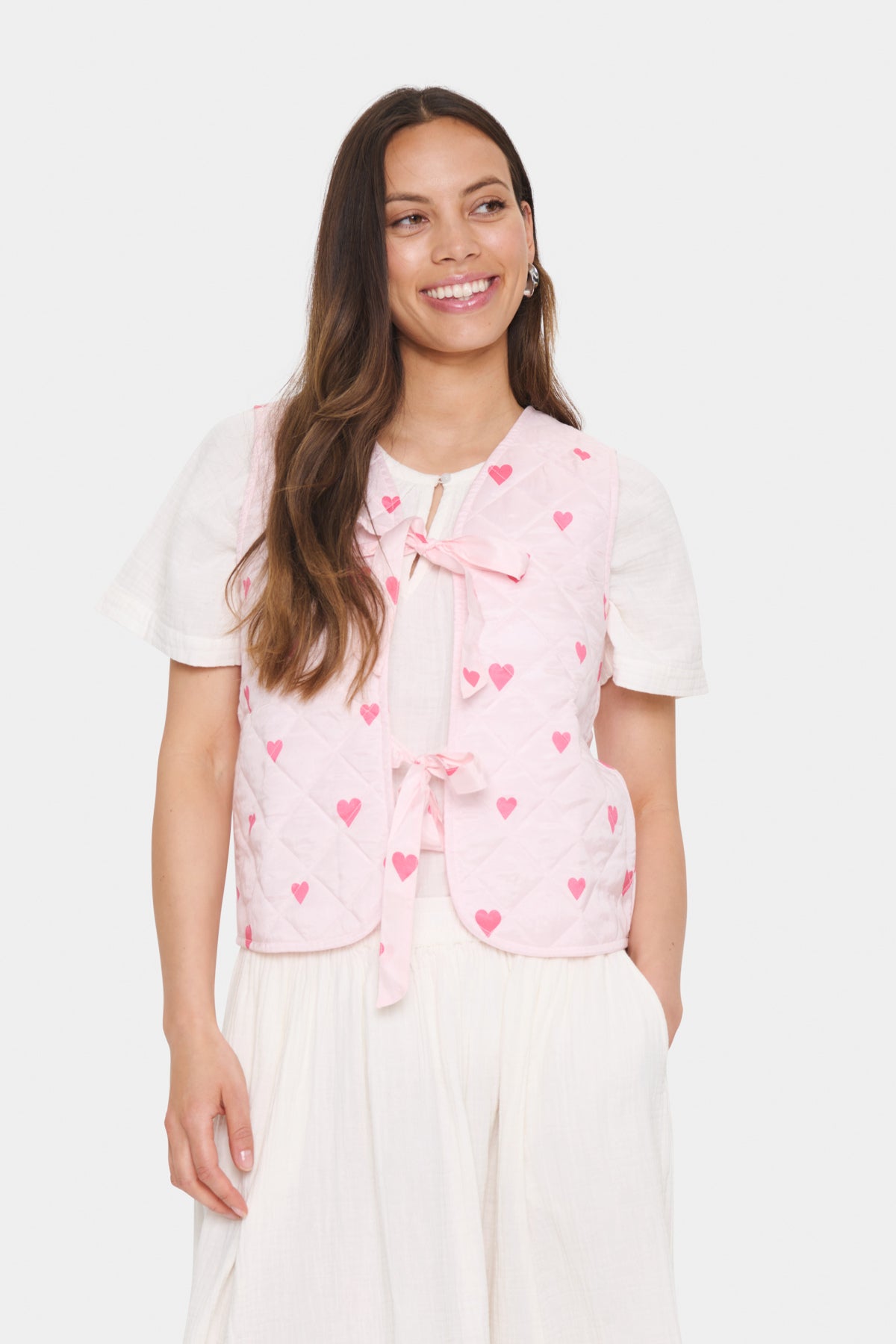 EvittaSZ Quilt Vest Barely Pink Big Hearts - 30513571