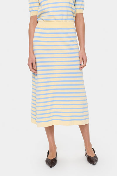 MilaSZ Striped Skirt Lemon Hydrangea Stripe - 30513694 Thumbnail