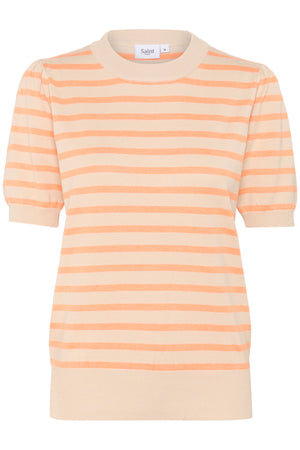 MilaSZ SS Striped Pullover Fog Orange Stripe - 30513768