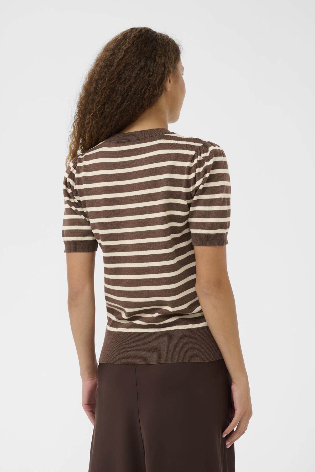MilaSZ SS Striped Pullover Fondue Fudge Rice Stripe - 30513768