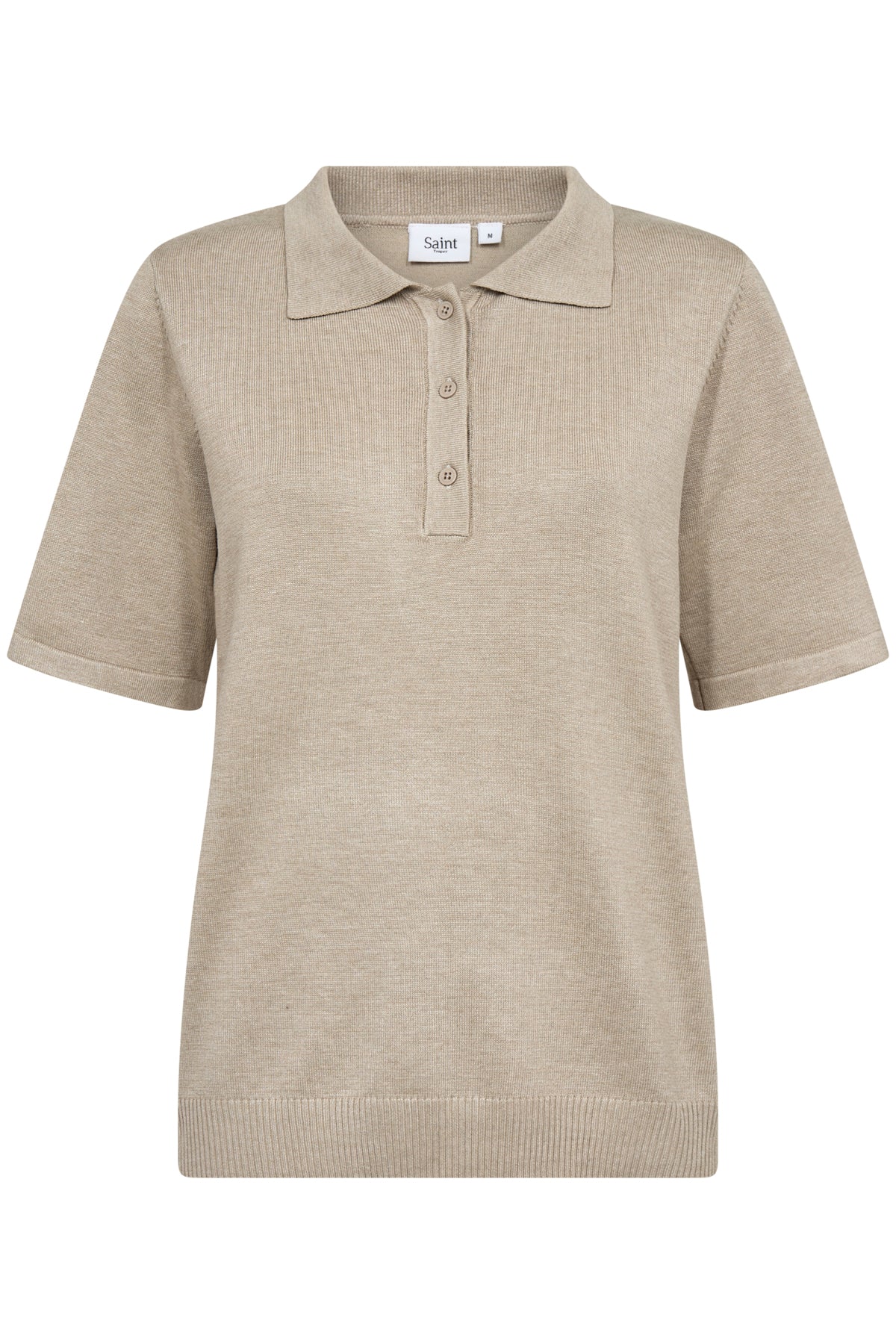 MilaSZ Polo SS Pullover Plaza Taupe Melange - 30513958