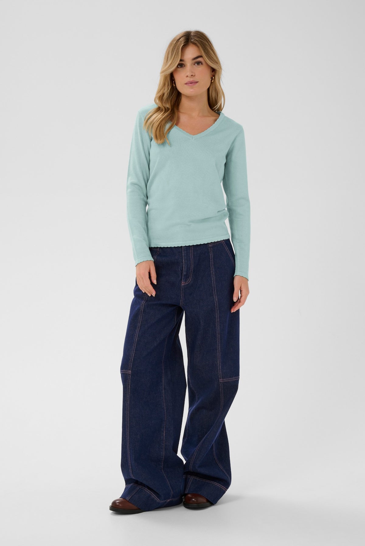 MilaSZ LS V-Neck Pullover Ether - 144506 - 30513960
