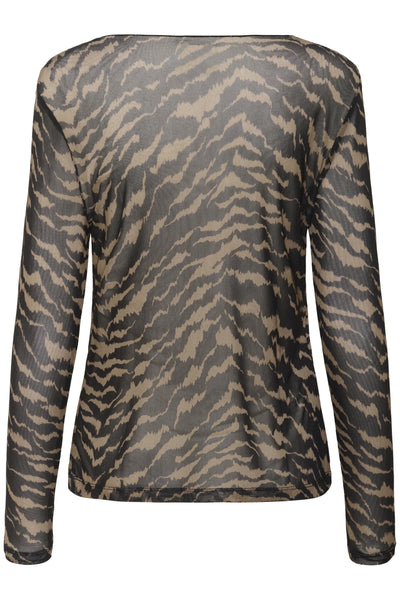ZulvirSZ Blouse Black Shifted Strokes - 30513970 Thumbnail