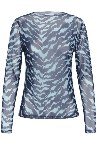 ZulvirSZ Blouse Pageant Blue Shifted Strokes - 30513970 Thumbnail