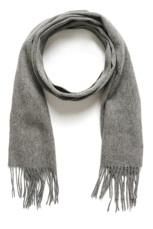 LaibaSZ Wool Scarf Mist Grey Melange - 30514321