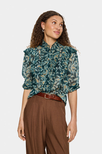 MaxineSZ Blouse Pine Autumn Floral - 30514412 Thumbnail