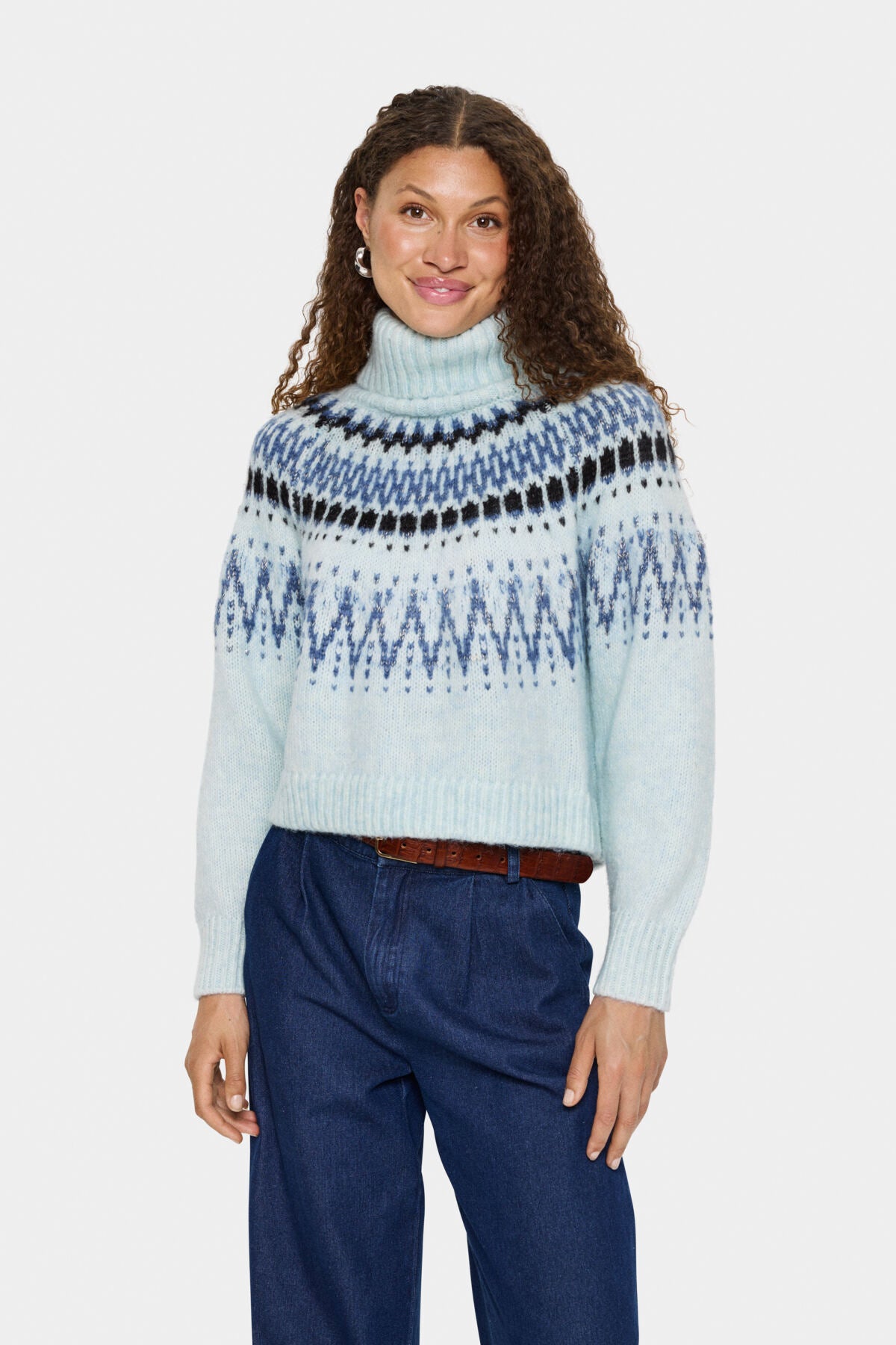 MegnaSZ Rollneck Pullover Starlight Blue Melange - 30514467