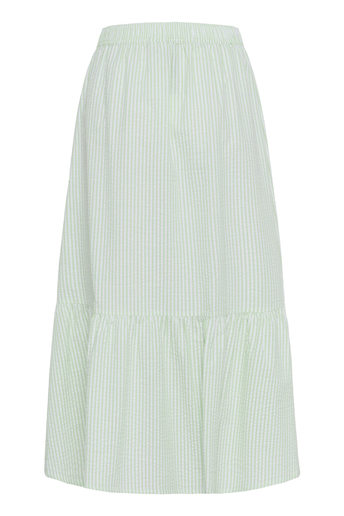 ElmikoSZ Maxi Skirt Pistachio Green White Stripe - 30514533