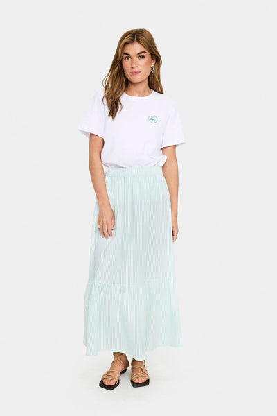 ElmikoSZ Maxi Skirt Pistachio Green White Stripe - 30514533 Thumbnail