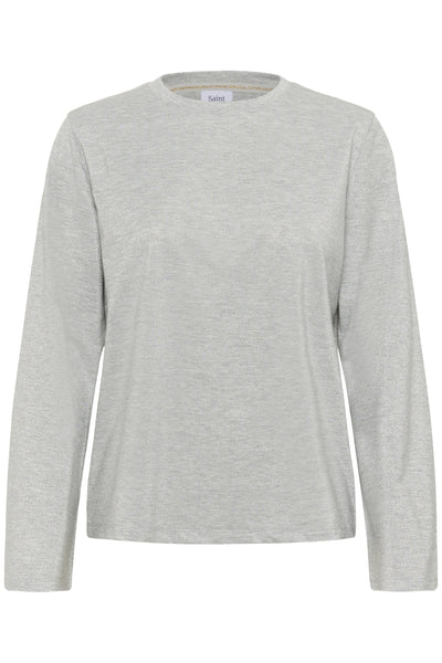 HagaSZ LS Blouse Pearl Grey Mel - 1541011 - 30514652 Thumbnail