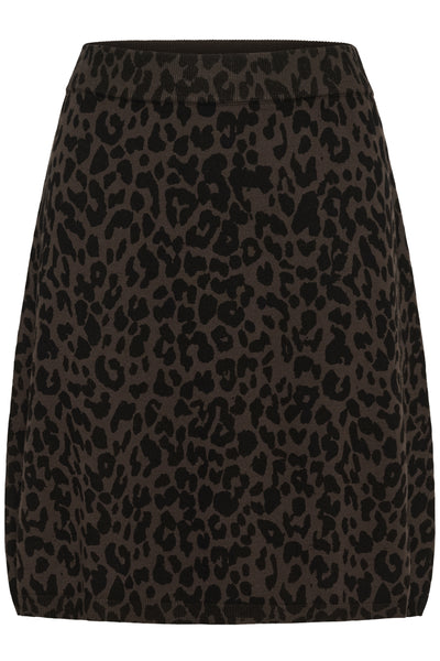 ZhilaSZ Short Skirt Chocolate Brown Leopard - 30514830 Thumbnail