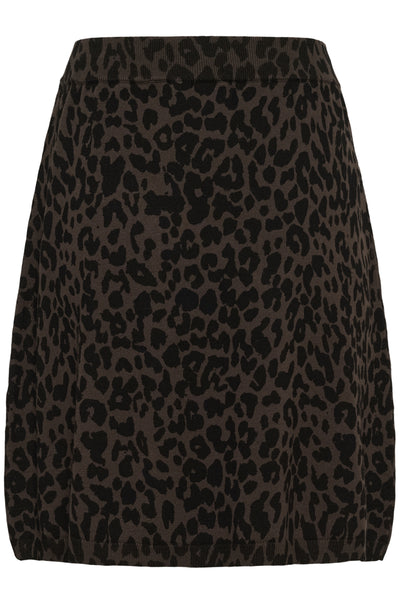 ZhilaSZ Short Skirt Chocolate Brown Leopard - 30514830 Thumbnail