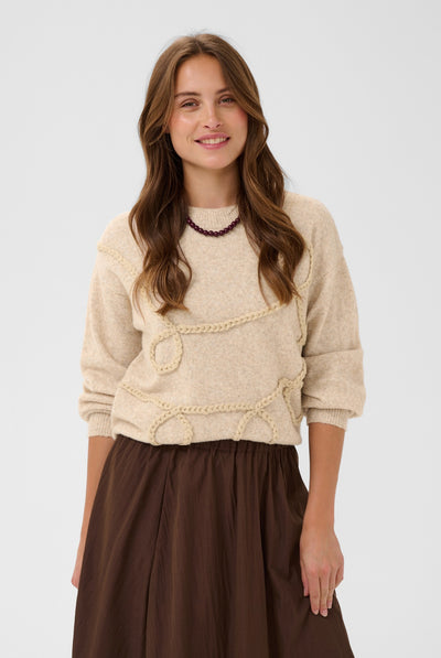 TitiaSZ Pullover Creme Melange - 1313081 - 30515475 Thumbnail