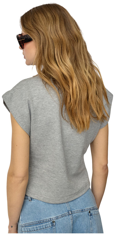 SidaCC Polo Top 57-Grey Melan - 43027 Thumbnail
