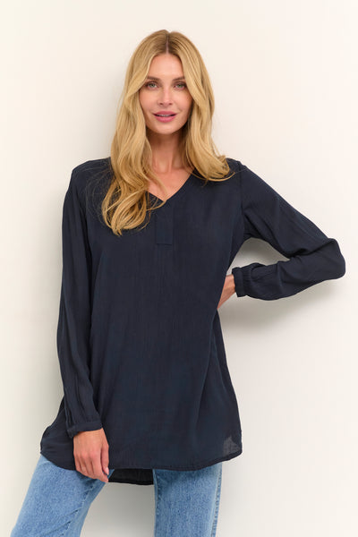 Amber V-Neck Tunic Midnight Marine - 501038 Thumbnail