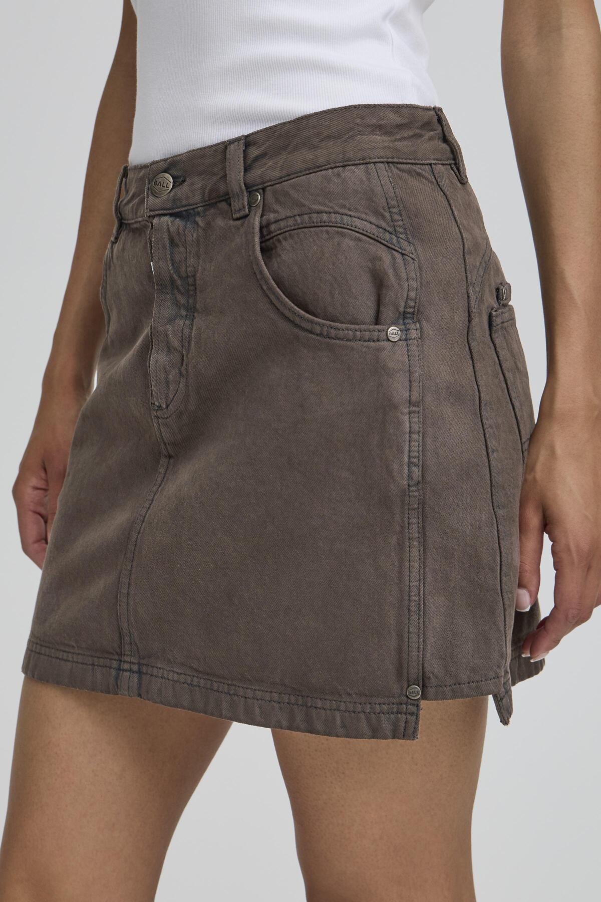BAPIETRO MINI SKIRT Coffee Bean - 50405310