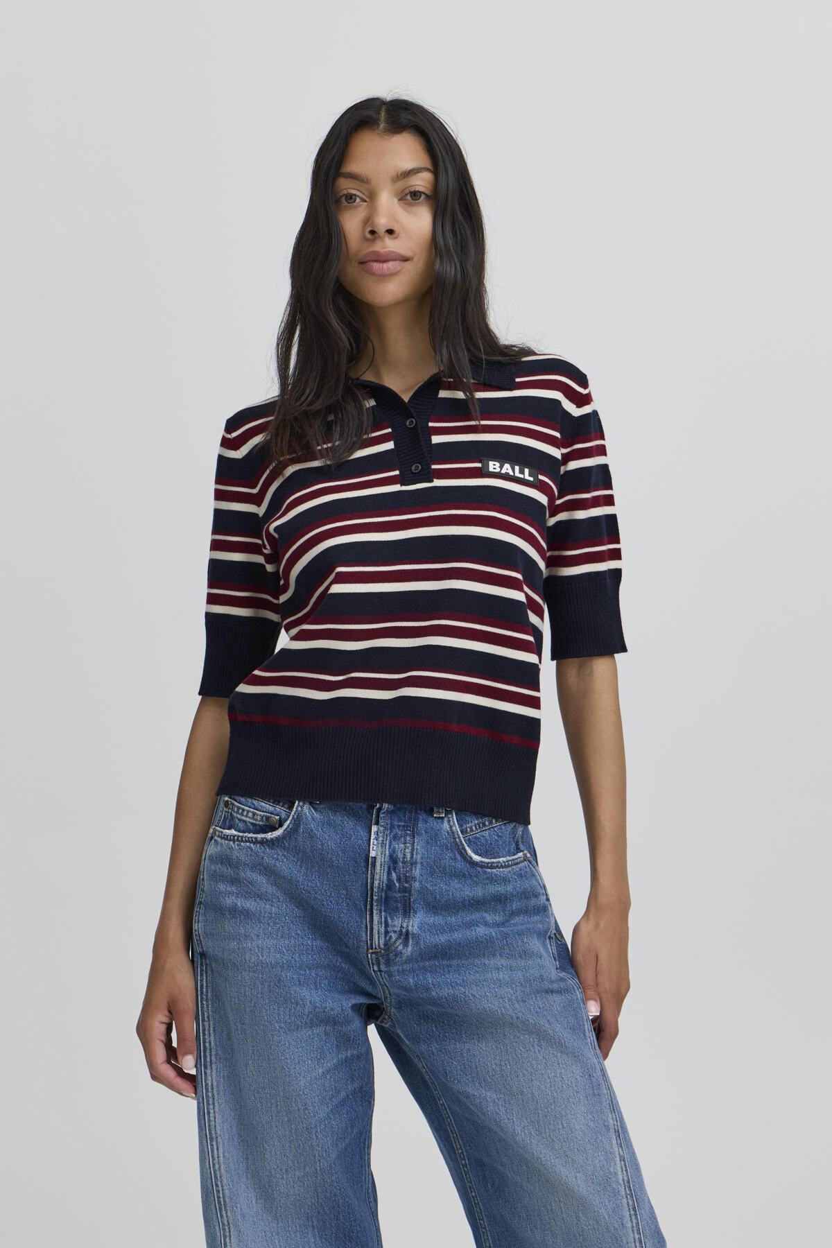 BAMARIETTA KNIT SL POLO Sky Captain - 50405349