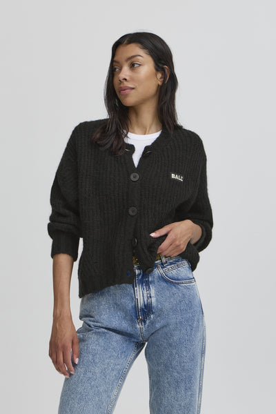 BASTACY RIB CARDIGAN Black - 50405351 Thumbnail
