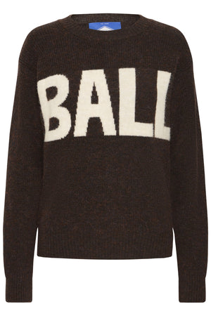 BASTACY RIB LOGO PULLOVER Coffee Bean - 50405353