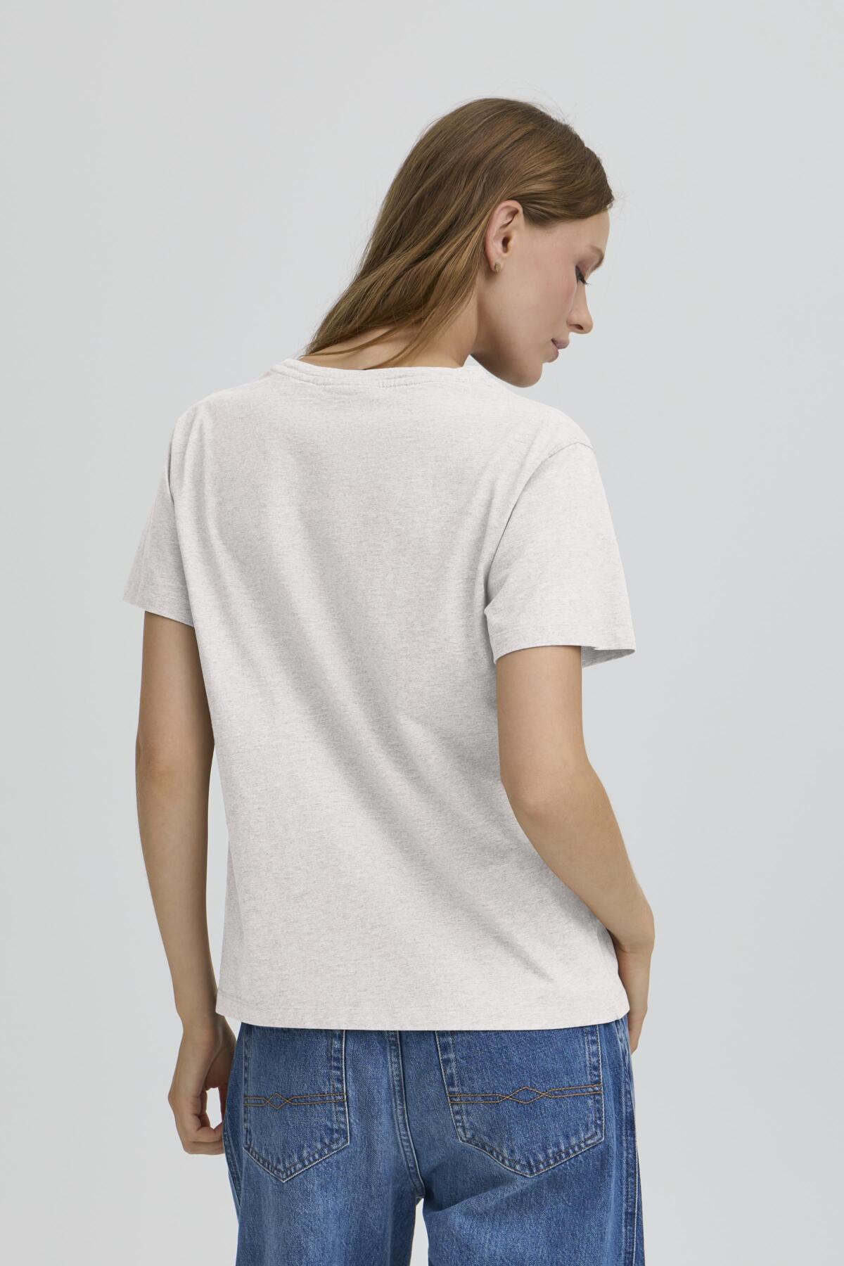 BASIMONA Tshirt MEDIUM GRAY MELANGE - 90000593 - 50405380