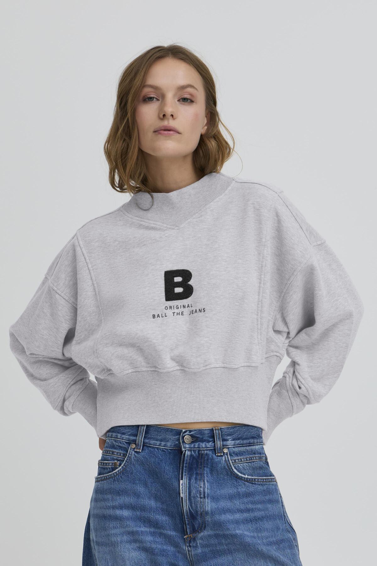 BAALBERTA SWEATSHIRT MEDIUM GRAY MELANGE - 90000593 - 50408096