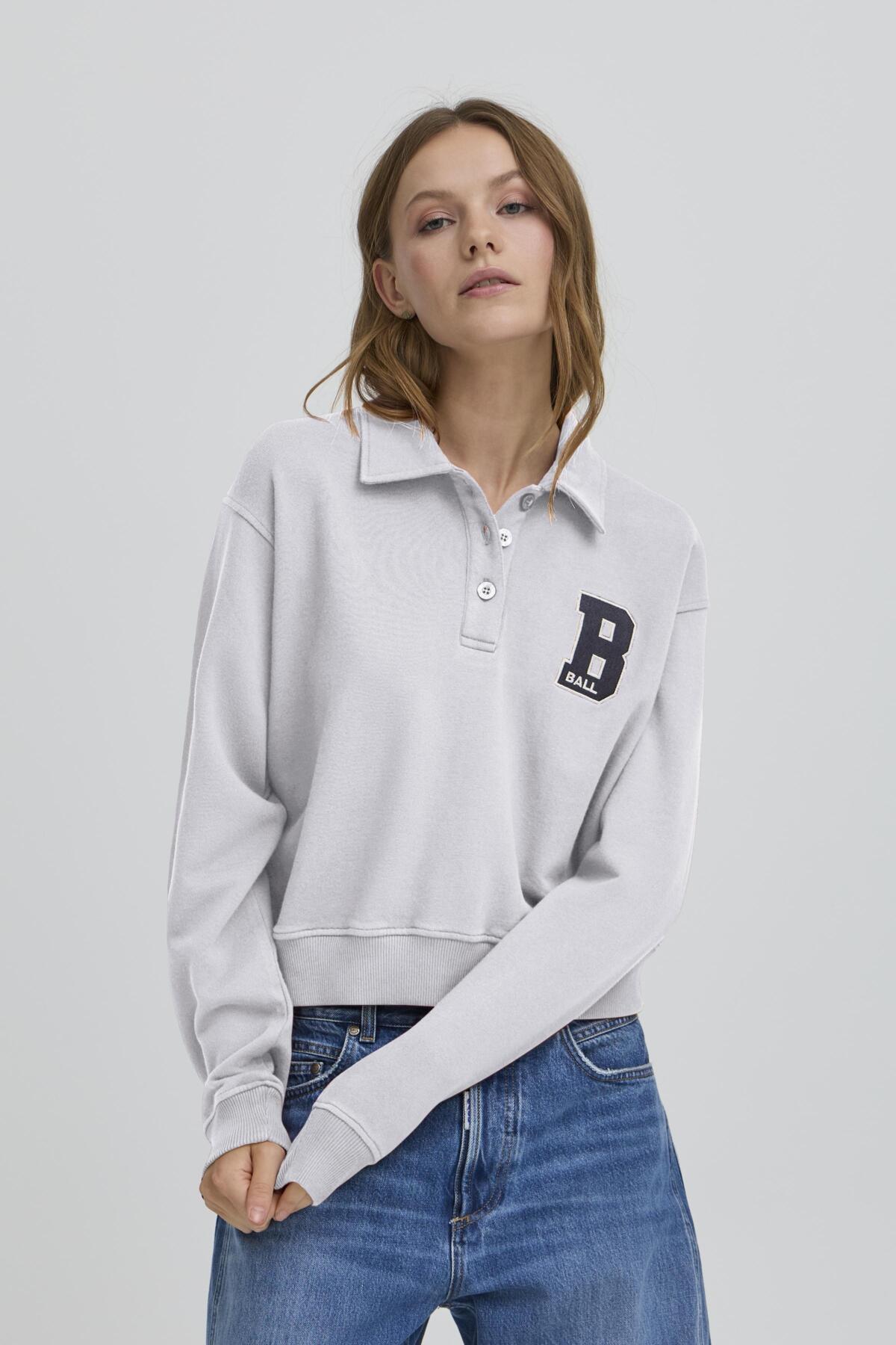 BARIVA POLO SWEAT MEDIUM GRAY MELANGE - 90000593 - 50408098